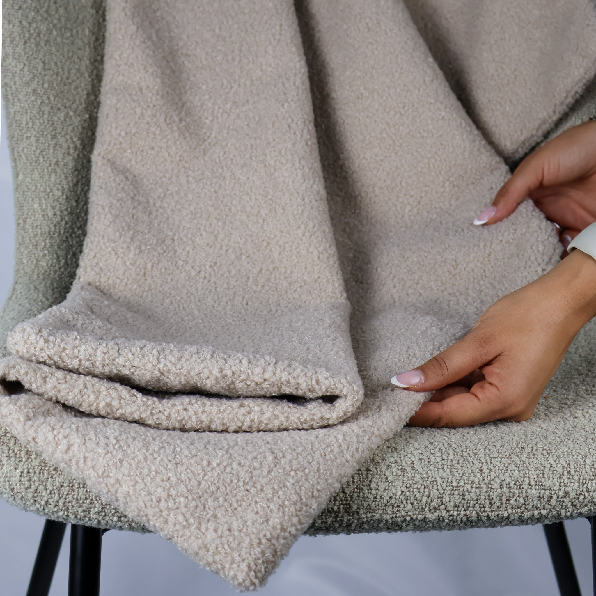 Hundedecke Plaid Curly - gravel